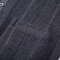 Autumn and Winter Men's New Vest Thickened Vertical Stripes Jacquard Cardigan Vest Casual Simple Men's Knitted Vest. 