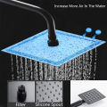 Matte Square Bathroom Thermostatic Mixer Shower Set Black Bathtub Shower Mixer Tap Wall Mount Rainfall Shower Mixer Tap. 