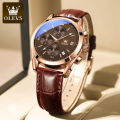 OLEVS 2872 Analog Men's Watch Waterproof Sport Leather. 