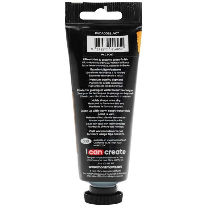 Mont%20Marte%20Dimension%20Acrylic%2075ml-Yellow%20Deep%20-%20Image%202