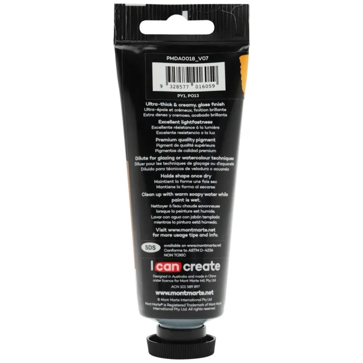 Mont%20Marte%20Dimension%20Acrylic%2075ml-Yellow%20Deep%20-%20Image%202