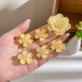 5-10 PCS Japanese Sweet Cherry Blossom Hair Clip Princess Hair Knitting Headwear Lovely Flower Hairpin. 