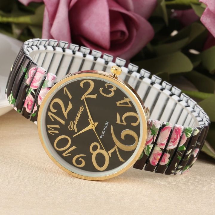 Fashion%20Women%20Quartz%20Watch%20Large%20Arabic%20Number%20Dial%20Ladies%20Wristwatch%20Unique%20Elastic%20Printing%20Strap%20Girls%20Watches%20Reloj%20Mujer%20-%20Image%205