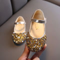 Toddler Infant Kids Baby Girls Pearl Bling Sequins Single Princess Shoes Sandals Baby Shoes.