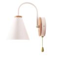 Pull Switch Iron Wood Nordic Black/White E27 Wall Light Fixture Lampara Pared Stairs Led Light Lamps for Home Lampara De Pared.