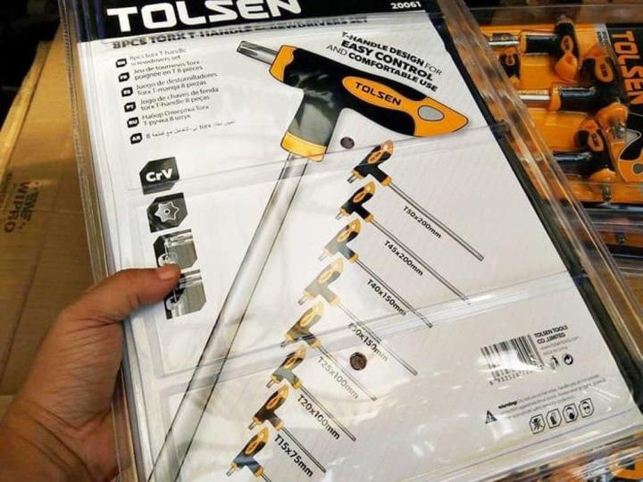 TOLSEN%208Pcs%20Torx%20T-Handle%20Star%20Allen%20Hex%20Key%20Screwdriver%20Set%20CRV%20(T10/T15/T20/T25/T30/T40/T45/T50)%20Model:%2020061%20-%20Image%208