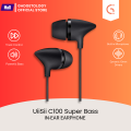 Uiisii C100 Super Bass Stereo In Ear Headphone - Black.