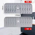 1 Piece Water Kitchen Faucet Water Catcher Mat Large Sink Splash Pad Countertop Protector Grey. 