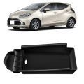 Car Center Console Armrest Storage Box Organizer Tray Black.