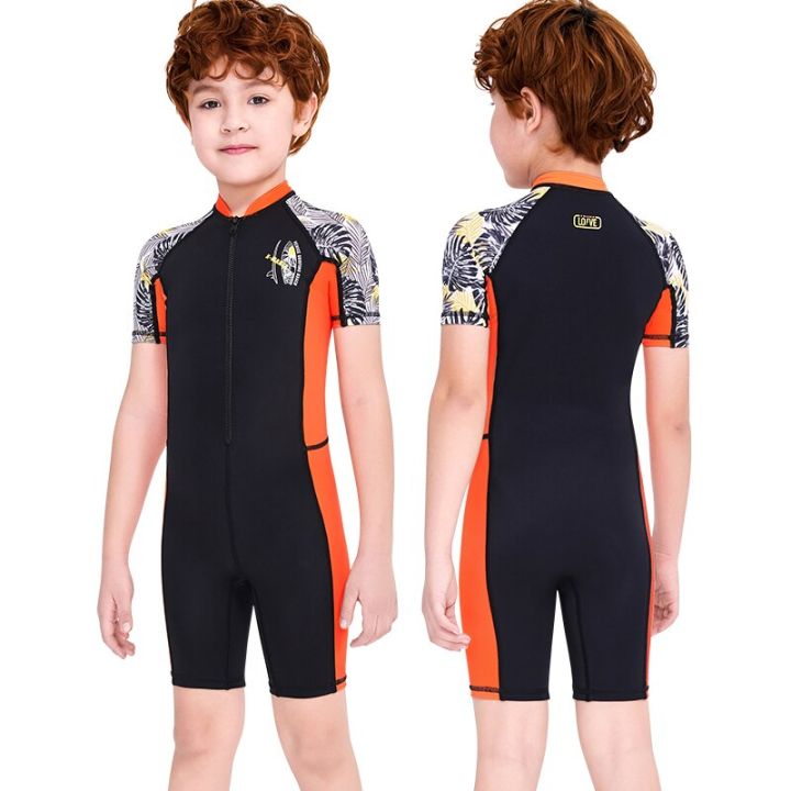 Children%20Swimsuit%20Fashion%20Printed%20Surfing%20Thin%20Diving%20Wetsuit%20For%20Kids%20Boys%20Short%20Swimwear%20One%20Piece%20Suit%20Swimming%20Scuba%20-%20Image%205