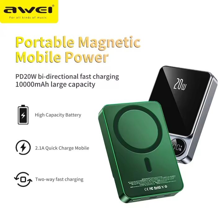 Awei%20P39K%2010000mAh%20Magsafe%20Wireless%20Powerbank%2020W%20PD%20Fast%20Charging%20Magnetic%20Power%20Bank%20-%20Image%206