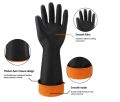 1 Pair Industrial 2 Colour Rubber Hand Gloves. 