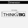 Think Big Motivational Wall Sticker For Office Home Studyroom Workplace Inspirational Wall Decal.