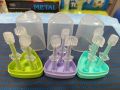 Baby Soft Bristle Toothbrush + Silicone Tongue Cleaner + U-Shaped Brush, 0-18 Months 3Pcs Set with Box [Colour as per Stock]. 