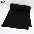 Solid Black Knitted Fabrics Zigzag Design Premium Scarf Muffler - Maflar For Men.