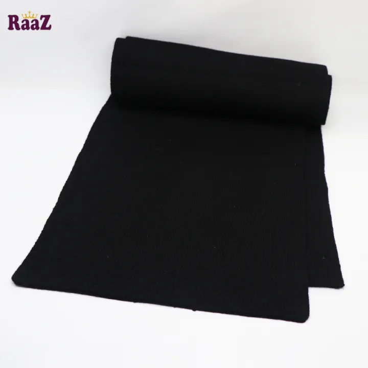 Solid%20Black%20Knitted%20Fabrics%20Zigzag%20Design%20Premium%20Scarf%20Muffler%20-%20Maflar%20For%20Men%20-%20Image%202