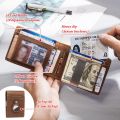GZCZ Brand Men Wallet Short Small Wallets Purses Cow Leather Money Clips Solid Color Thin Card Holder Wallet For Men Dropship. 