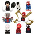 KT1069 New Spider Movie Cartoon Figures Bricks Gwen Stacy Spot Miles Morales Mini Action Assemble Model Toy Kids Birthday Gifts. 