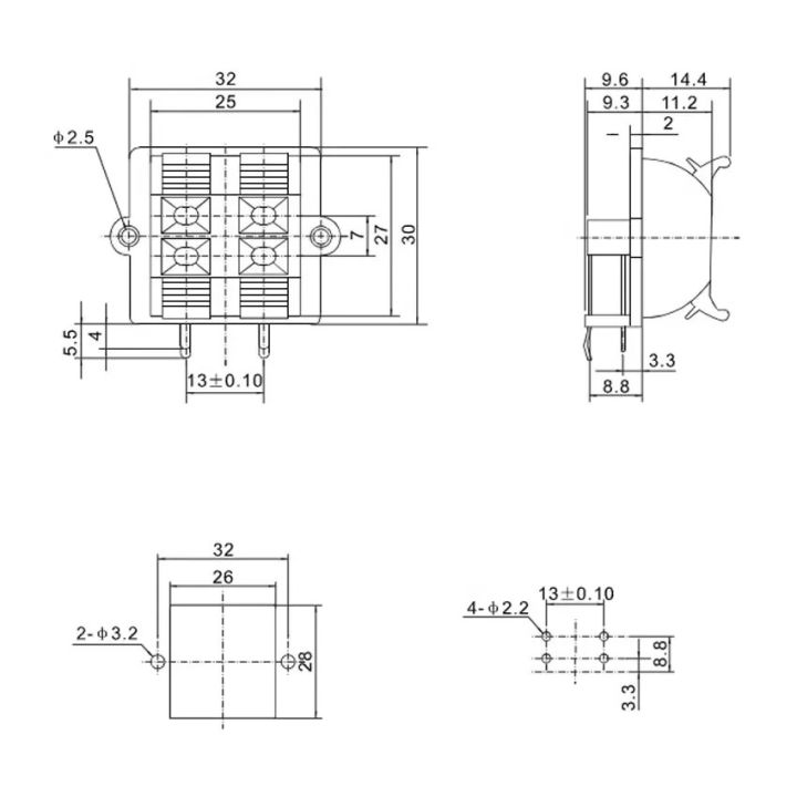 1PCS%20WP%20Double%20Row%204%20Positions%20Connector%20Audio%20Horn%20Wire%20Jack%20Socket%20WP4-3/03B/15/17B%20Speaker%20Spring%20Terminal%20Switch%20Test%20Clip%20-%20Image%206