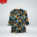 Ladies Three Quarter Sleeve Soft Floral Casual Tops From Levin. 