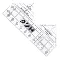 90 Degree Double Strip Quilt Ruler, 10 Inch Acrylic Triangle Rulers. 