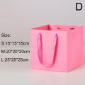 2sql 1PC Paper Cake Box Kraft Paper Bag Paper Bag Gift Bag Shopping Bag Tote Bag Flowers Packaging Bag Square Portable Bag. 