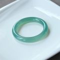 Natural Ice Agate Bracelet Round Flat Bar Clear Water Green Jade Bracelet Chalcedony Maiden Oil Green Bracelet Manufacturers Wholesale One Generation. 