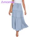 Amamia A-Line Skirt Pleated Design Women Summer Casual Beach Skirt. 