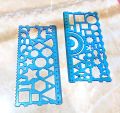 2 pieces Different Shapes Template Ruler / Spirograph Ruler / Geometric Drawing Toys / Stencil Tools / Drafting Design.
