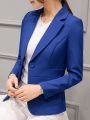 Blue Women’s Blazer - Stylish Slim-Fit Office Wear, Comfortable Fabric, Elegant Design, Perfect for Formal & Casual Looks, Affordable Price - blazer for women blue and black for winter. 