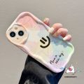 Gradient Dreamy Watercolor Wavy Curved Edge Case For Realme 9i 11 C35 C53 C12 C25 C15 C17 5i 8i 5s 6i 5 7 C11 C51 C17 C55 C25s C30 C25Y C31 C20 C21 C33 C21Y C3 Smile Face Cover.