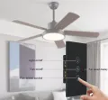 Wifi Smart Fan Light Switch with Speed Control Glass Panel Can Control Remotely Work for Tuya Alexa Google Home Smart Life. 