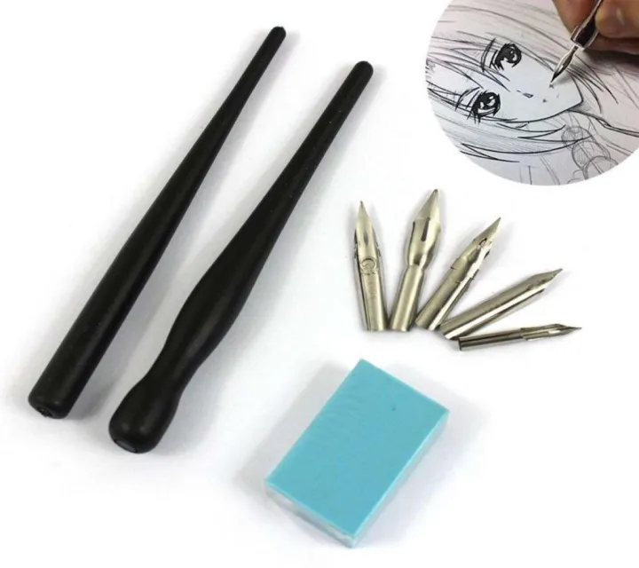 Dip%20Pen%20Set%20Manga%20Comics%20Art%20G%20Pen%20Set%205%20Nibs%202%20Body%20Handle%20Anime%20Cartoon%20Art%20Ink%20Pen%20Tools%20-%20Image%203