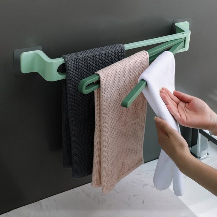 Self-Adhesive Towel Holder Rack Wall Mounted Towel Hanger Towel