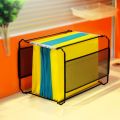 A4 Mesh Metal File Organizer Box Hanging File Folder Box Desk Storage Holder Shelf Holder Storage for Office Home. 