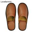 slippers men big sizes Cow Leather home male indoor house for Men's slippers women man slipper Luxury soft Flat shoes. 