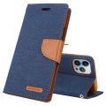 （COD)For iPhone 14 Pro GOOSPERY CANVAS DIARY Canvas Texture Flip Leather Phone Case. 