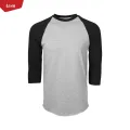 Men's Three Quarter 3/4 Raglan Sleeve Casual T-Shirt From Levin.