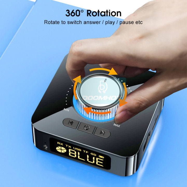 DoomHot%20Two%20In%20One%20Audio%20Bluetooth%20Adapter%20Digital%20Display%205.0%20Bluetooth%20Audio%20Receiver%20Transmitter%20Two%20In%20One%20Aux%20Audio%20Adapter%20HIFI%20Audio%20Receiver%20HD%20Microphone%20Support%20USB%20Drive%20/%20TF%20Card%20/%20AUX%20/%20RCA%20-%20Image%205