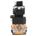 Round 22mm Rotary Selector Switches 2 Positions NC + NO Self Locking. 