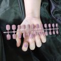 【Ready Stock Simple Solid Color Fake Nail 24 Pieces of Nail Pieces Fake Nail Art Finished Beauty Care.