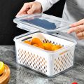 Refrigerator Storage Box Fridge Organizer Fresh Vegetable Fruit Boxes Drain Basket Storage Containers Pantry Kitchen Organizer. 
