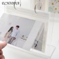 Photo Display Stand Compact Acrylic Flip-up Mini Photo Album Showcase Memories with 34/68 Pockets Perfect Tabletop Picture Display Stand Double-sided Photo Display Stand.