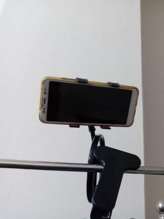 Universal Flexible Long Arms Mobile Phone Holder Stand Black