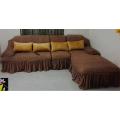 Turkey Elastic Sofa Cover (2Sits+1Sits+3Sits Divan+4Pillow) Coffee Colour  Tarin's Collection. 