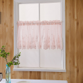 Lace Short Curtains Heat Light Blocking Rod Pocket Sheer Curtains For Kitchen Basement Bedroom Decor. 