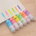 Cute capsule highlighter pen - 6 pcs. 