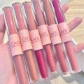 CACE Double-head Lipstick Liquid Matte Non-stick Cup Lipstick Set Waterproof Long Lasting Red Lip Tint Lip Gloss Makeu. 
