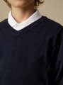 Boys V-Neck Long Sleeve Cotton Sweater From Levin.