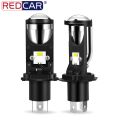H4 LED RHD/LHD Bi-LED Projector Headlight Lens Automobles Bulb LED H4 Headlamp Conversion Kit Hi/Lo Beam Headlight 12V 24V 6500K-Right-Hand Drive. 